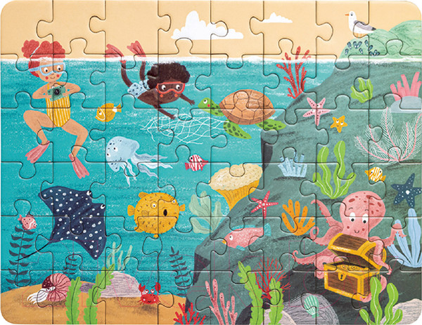 Изображение товара Набор пазлов Hape Океанические друзья 3 в 1 / E1645_HP