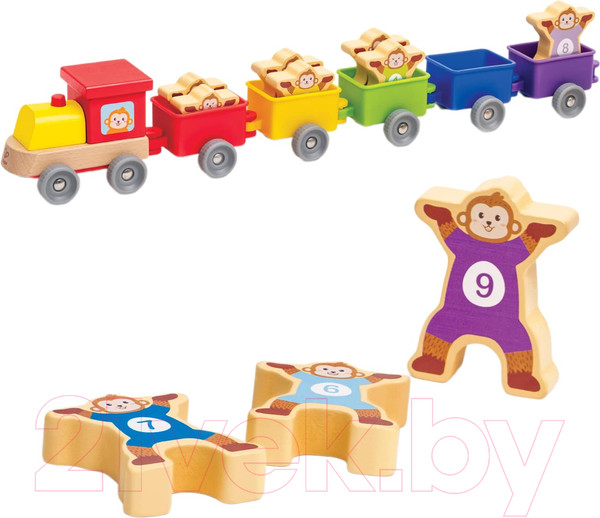 Изображение товара Поезд игрушечный Hape Железнодорожный с цифрами / E1075_HP