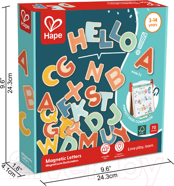 Изображение товара Развивающий игровой набор Hape Магнитные буквы Английский алфавит / E2003_HP