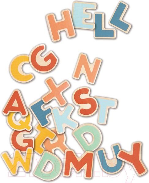 Изображение товара Развивающий игровой набор Hape Магнитные буквы Английский алфавит / E2003_HP