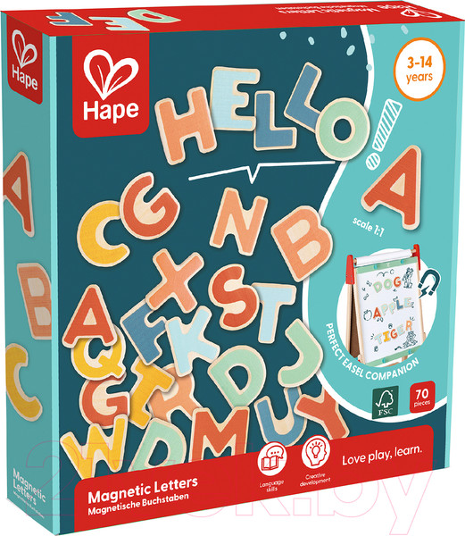 Изображение товара Развивающий игровой набор Hape Магнитные буквы Английский алфавит / E2003_HP