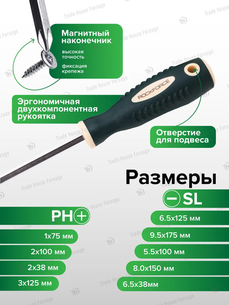 Изображение товара Набор отверток RockForce RF-7010A(27193)