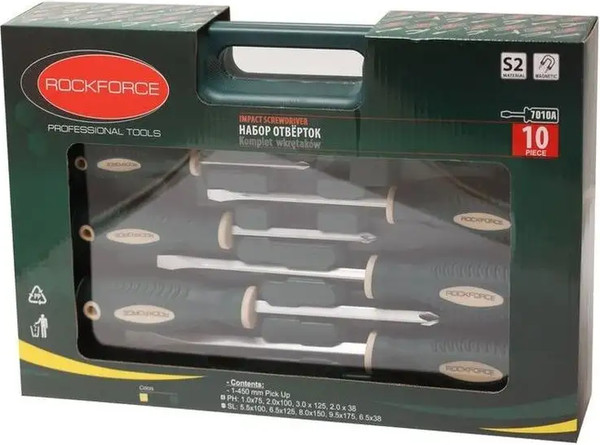 Изображение товара Набор отверток RockForce RF-7010A(27193)