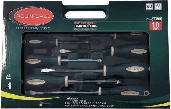 Изображение товара Набор отверток RockForce RF-7010A(27193)