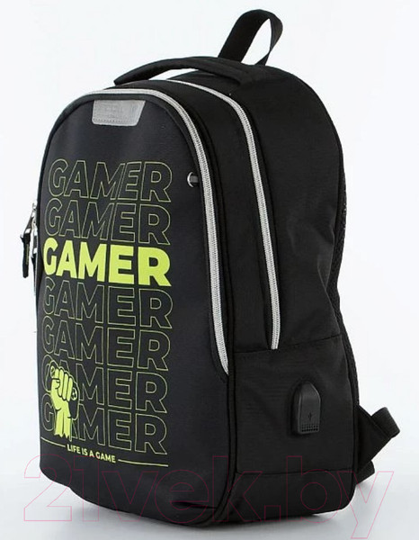 Изображение товара Школьный рюкзак Ecotope Kids Gamer / 057-22003/1-27-CLR (черный)