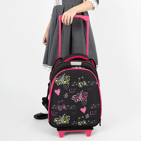 Изображение товара Школьный рюкзак Ecotope Kids Ролики / 057-540T-12-CLR (черный)