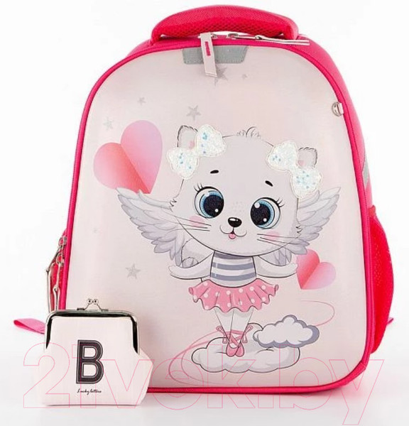 Изображение товара Школьный рюкзак Ecotope Kids Киска / 057-540Y-17-CLR (розовый)