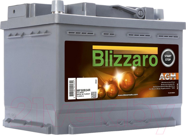 Изображение товара Автомобильный аккумулятор Blizzaro AGM Start&Stop R+ / L2 060 068 013 (60 А/ч)