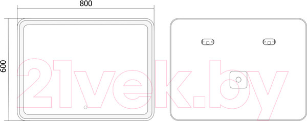 Изображение товара Зеркало Axus Vertigo 80x60 Стандарт