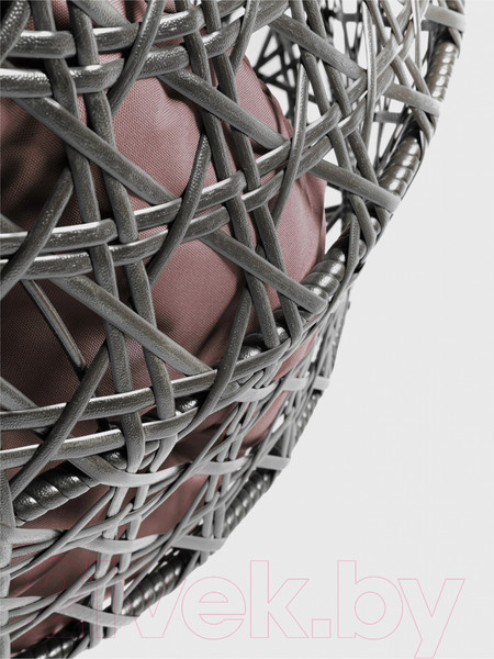 Изображение товара Кресло подвесное M-Group Для двоих Люкс / 11510205 (коричневый ротанг/коричневая подушка)