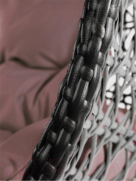 Изображение товара Кресло подвесное M-Group Для двоих Люкс / 11510205 (коричневый ротанг/коричневая подушка)