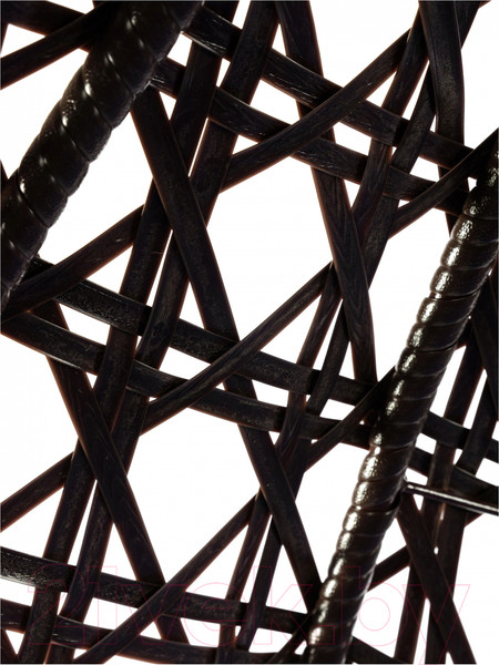 Изображение товара Кресло подвесное M-Group Для двоих Люкс / 11510209 (коричневый ротанг/серая подушка)