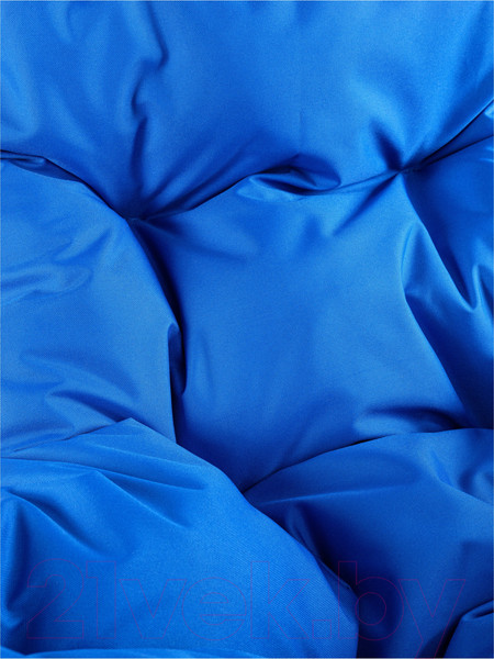 Изображение товара Кресло подвесное M-Group Для двоих Люкс / 11510210 (коричневый ротанг/синяя подушка)