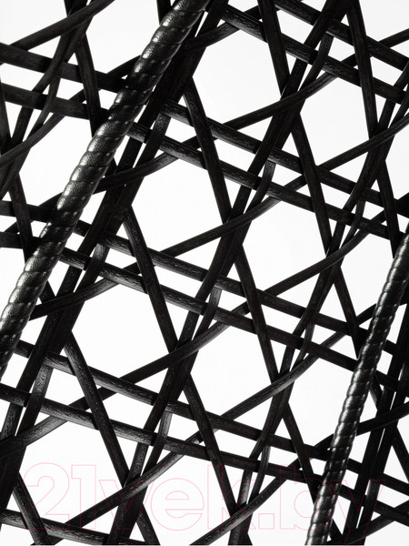 Изображение товара Кресло подвесное M-Group Для двоих Люкс / 11510405 (черный ротанг/коричневая подушка)