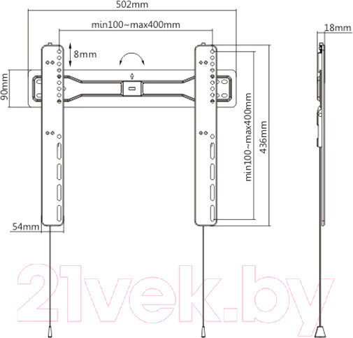 Изображение товара Кронштейн для телевизора Maunfeld MTM-3255FS