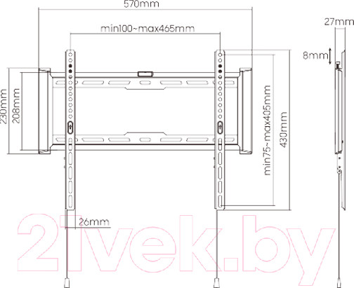 Изображение товара Кронштейн для телевизора Maunfeld MTM-3270FH