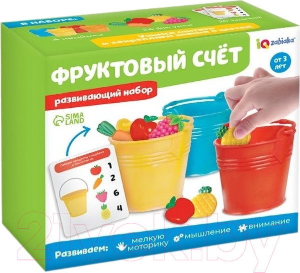 Изображение товара Развивающий игровой набор Zabiaka IQ Фруктовый счет / 5171328