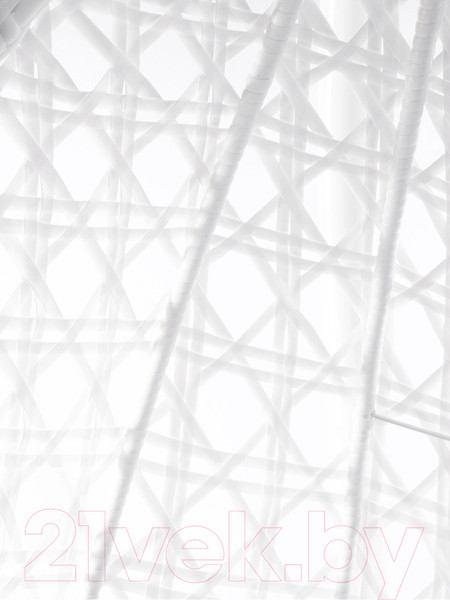 Изображение товара Кресло подвесное M-Group Для двоих Люкс / 11510109 (белый ротанг/серая подушка)