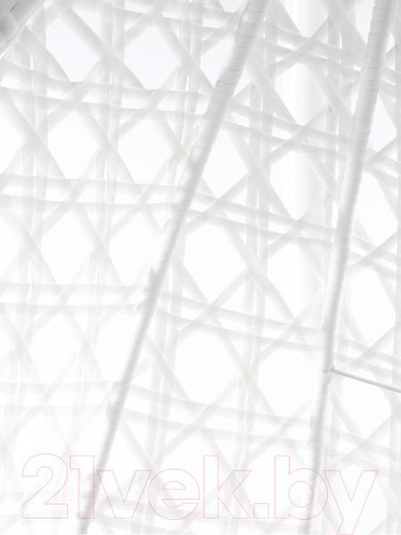 Изображение товара Кресло подвесное M-Group Для двоих Люкс / 11510104 (белый ротанг/зеленая подушка)