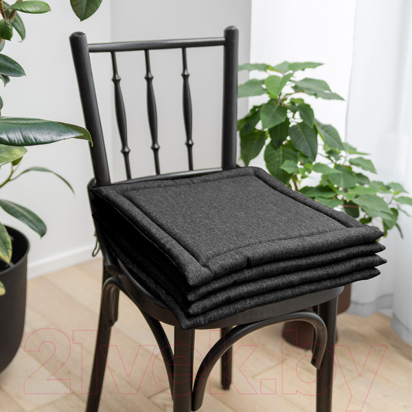 Изображение товара Подушка на стул Нордтекс ВН 40x40 / 777011 (графит рогожка)