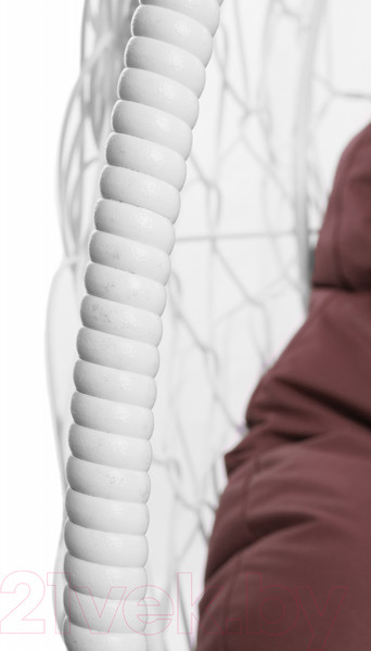 Изображение товара Кресло подвесное M-Group Для двоих / 11450102 (белый ротанг/бордовая подушка)