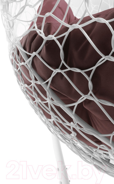 Изображение товара Кресло подвесное M-Group Для двоих / 11450102 (белый ротанг/бордовая подушка)