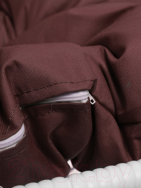 Изображение товара Кресло подвесное M-Group Для двоих / 11450102 (белый ротанг/бордовая подушка)