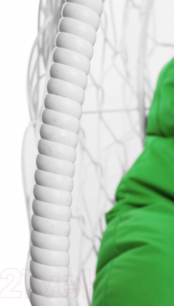 Изображение товара Кресло подвесное M-Group Для двоих / 11450104 (белый ротанг/зеленая подушка)