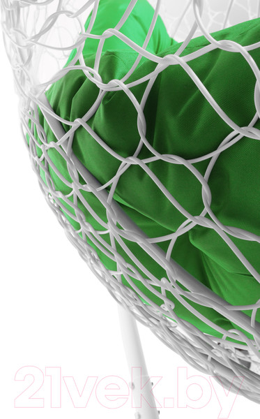 Изображение товара Кресло подвесное M-Group Для двоих / 11450104 (белый ротанг/зеленая подушка)