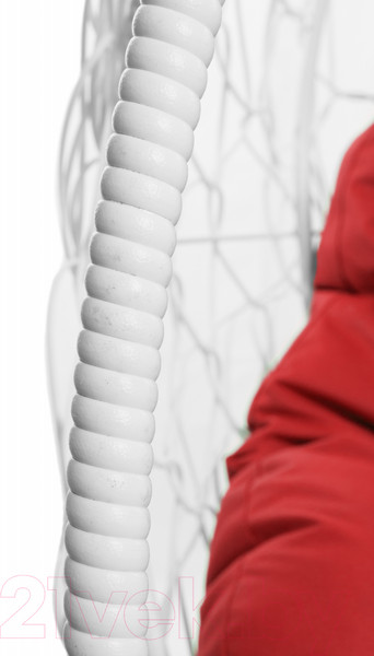 Изображение товара Кресло подвесное M-Group Для двоих / 11450106 (белый ротанг/красная подушка)