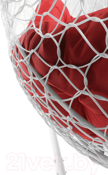 Изображение товара Кресло подвесное M-Group Для двоих / 11450106 (белый ротанг/красная подушка)