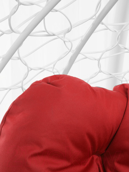 Изображение товара Кресло подвесное M-Group Для двоих / 11450106 (белый ротанг/красная подушка)