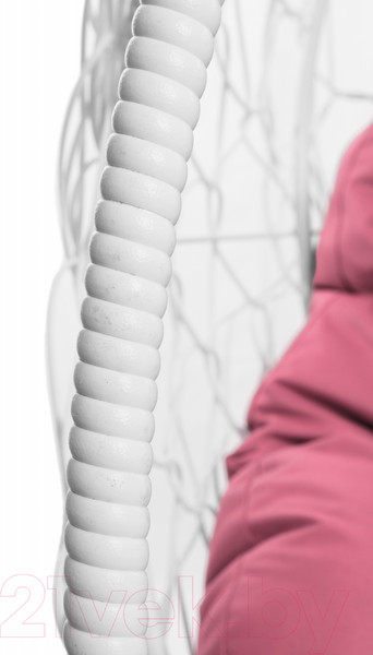 Изображение товара Кресло подвесное M-Group Для двоих / 11450108 (белый ротанг/розовая подушка)