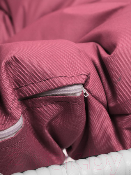 Изображение товара Кресло подвесное M-Group Для двоих / 11450108 (белый ротанг/розовая подушка)