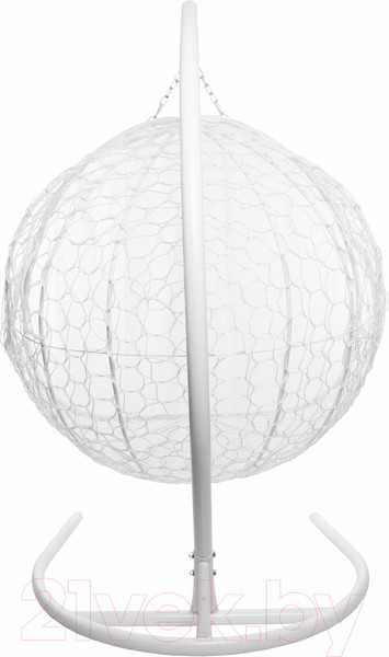 Изображение товара Кресло подвесное M-Group Для двоих / 11450108 (белый ротанг/розовая подушка)