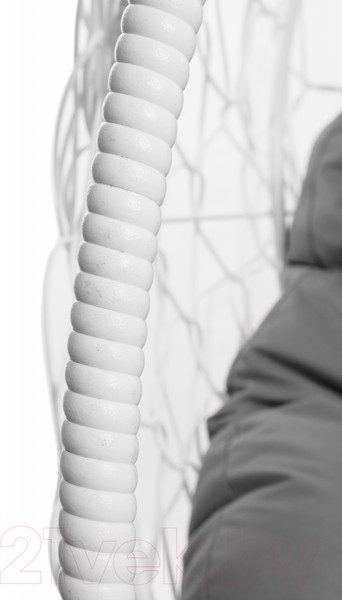 Изображение товара Кресло подвесное M-Group Для двоих / 11450109 (белый ротанг/серая подушка)