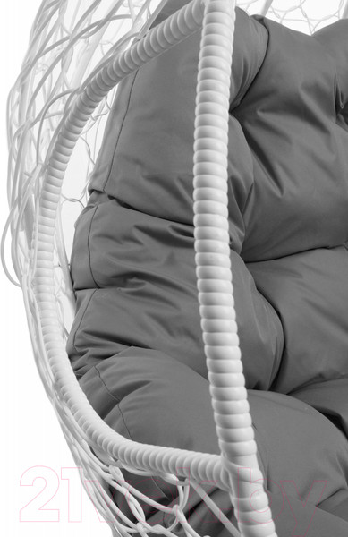 Изображение товара Кресло подвесное M-Group Для двоих / 11450109 (белый ротанг/серая подушка)