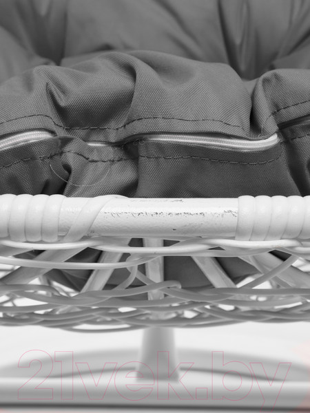 Изображение товара Кресло подвесное M-Group Для двоих / 11450109 (белый ротанг/серая подушка)