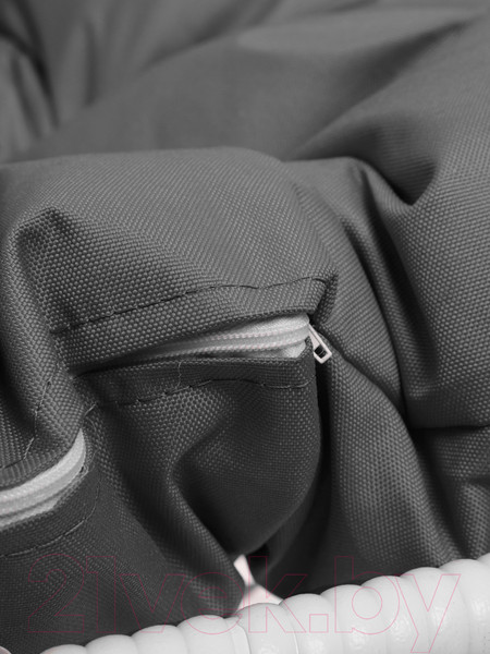 Изображение товара Кресло подвесное M-Group Для двоих / 11450109 (белый ротанг/серая подушка)