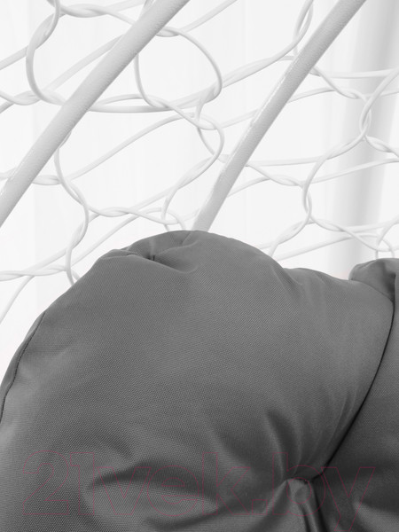 Изображение товара Кресло подвесное M-Group Для двоих / 11450109 (белый ротанг/серая подушка)