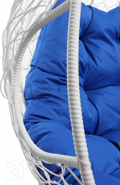 Изображение товара Кресло подвесное M-Group Для двоих / 11450110 (белый ротанг/синяя подушка)