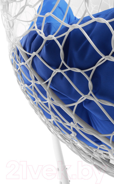 Изображение товара Кресло подвесное M-Group Для двоих / 11450110 (белый ротанг/синяя подушка)