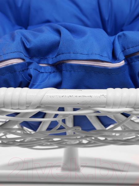 Изображение товара Кресло подвесное M-Group Для двоих / 11450110 (белый ротанг/синяя подушка)