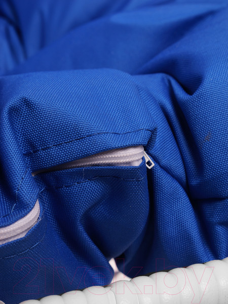 Изображение товара Кресло подвесное M-Group Для двоих / 11450110 (белый ротанг/синяя подушка)