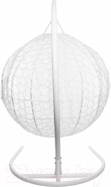 Изображение товара Кресло подвесное M-Group Для двоих / 11450110 (белый ротанг/синяя подушка)