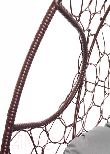 Изображение товара Кресло подвесное M-Group Для двоих / 11450209 (коричневый ротанг/серая подушка)