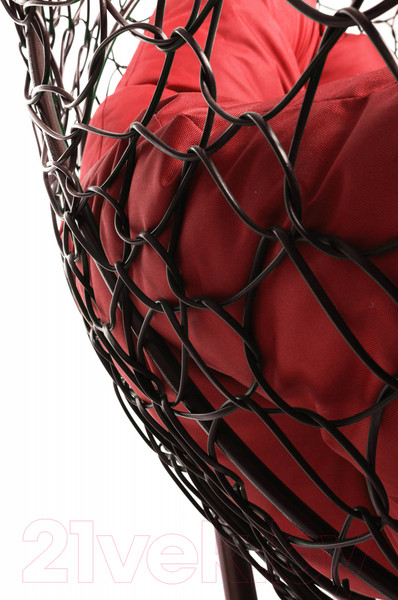 Изображение товара Кресло подвесное M-Group Для двоих / 11450206 (коричневый ротанг/красная подушка)