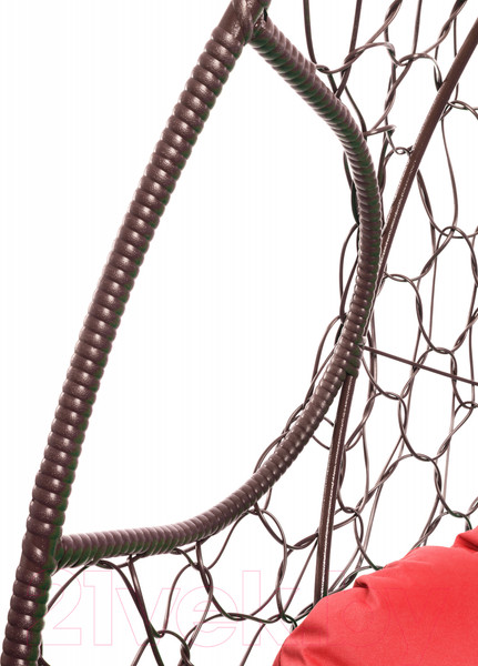 Изображение товара Кресло подвесное M-Group Для двоих / 11450206 (коричневый ротанг/красная подушка)