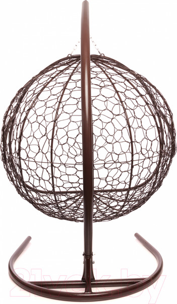 Изображение товара Кресло подвесное M-Group Для двоих / 11450202 (коричневый ротанг/бордовая подушка)