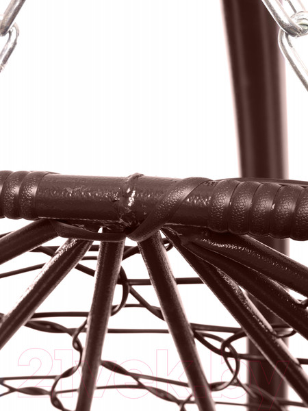 Изображение товара Кресло подвесное M-Group Для двоих / 11450201 (коричневый ротанг/бежевая подушка)